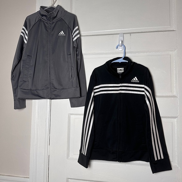 Adidas Boys Track Jackets Full Zip Bundle of 2 Small Athletic Streetwear - Picture 8 of 17